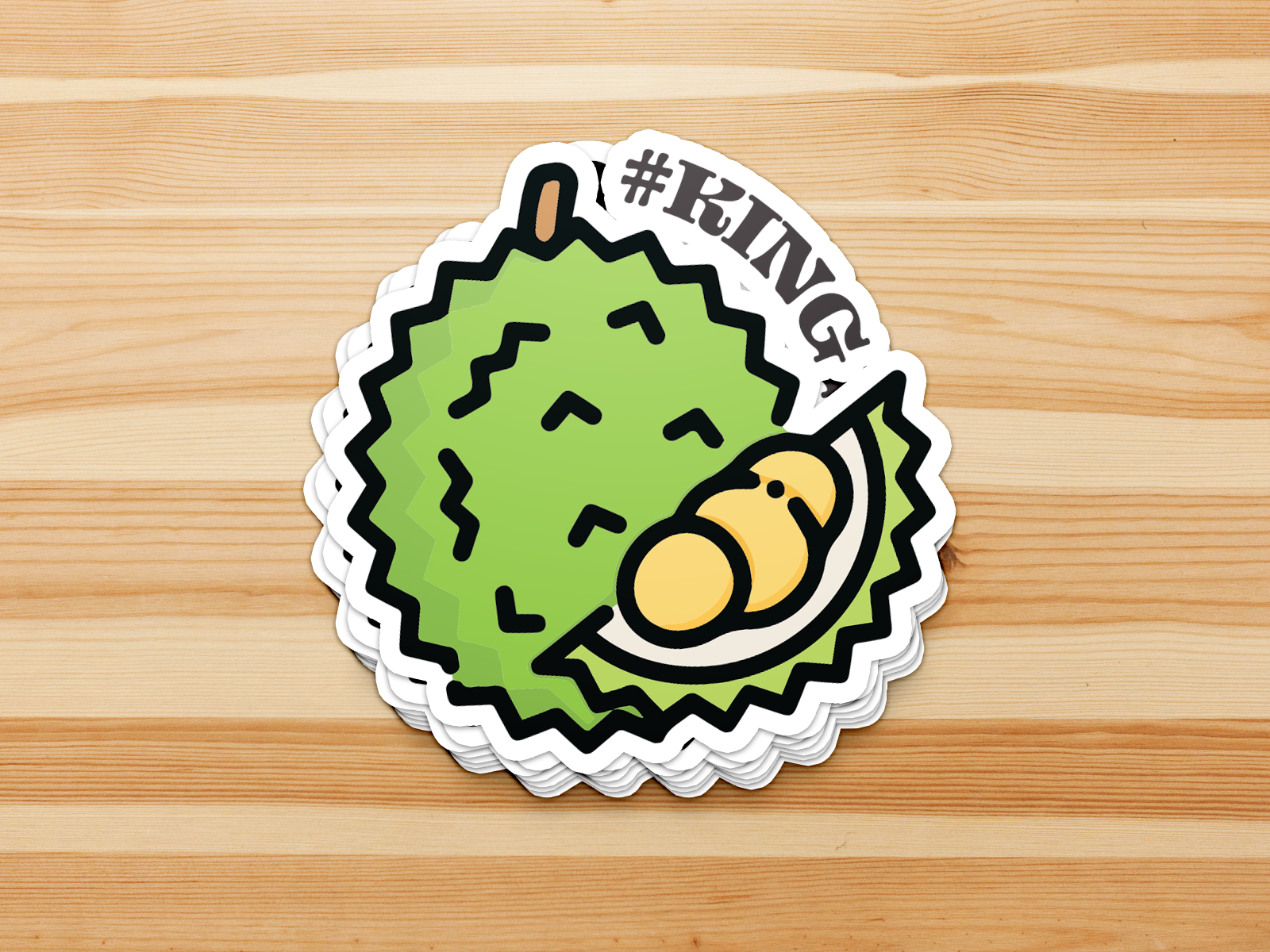 #King Durian Fruit Sticker