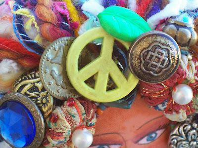 Peace art doll headdress