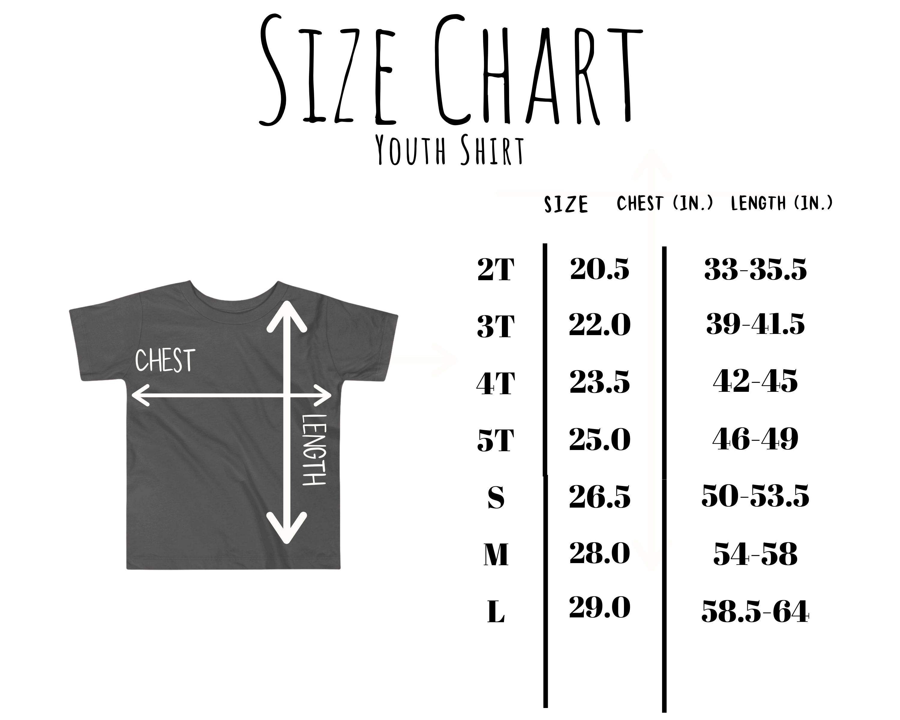 Adult & Youth Sizing Chart