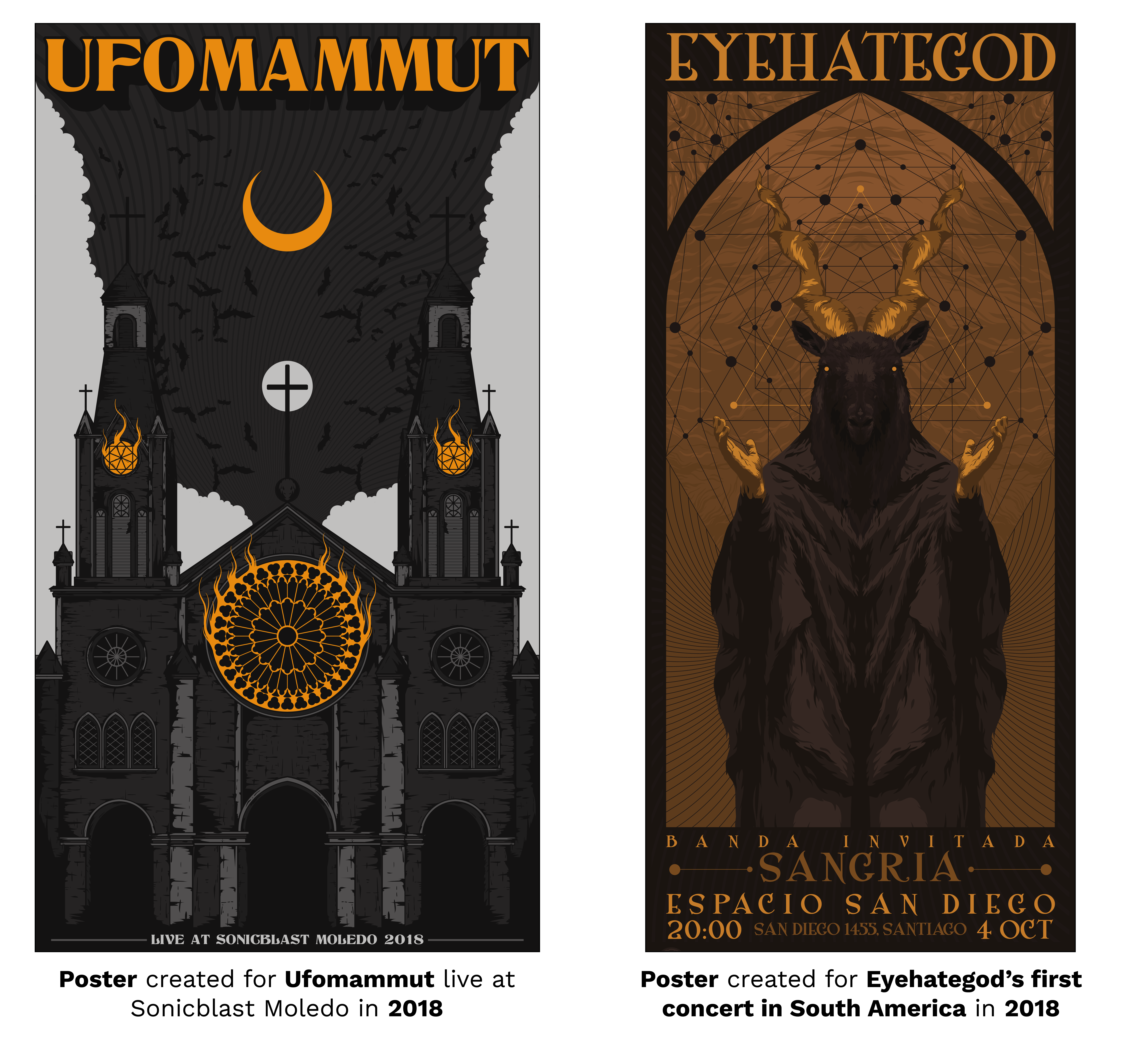 poster for ufomammut and poster for eyehategod