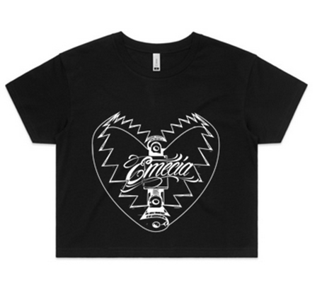 LOVE HEART BEAR TRAP CROP TOP