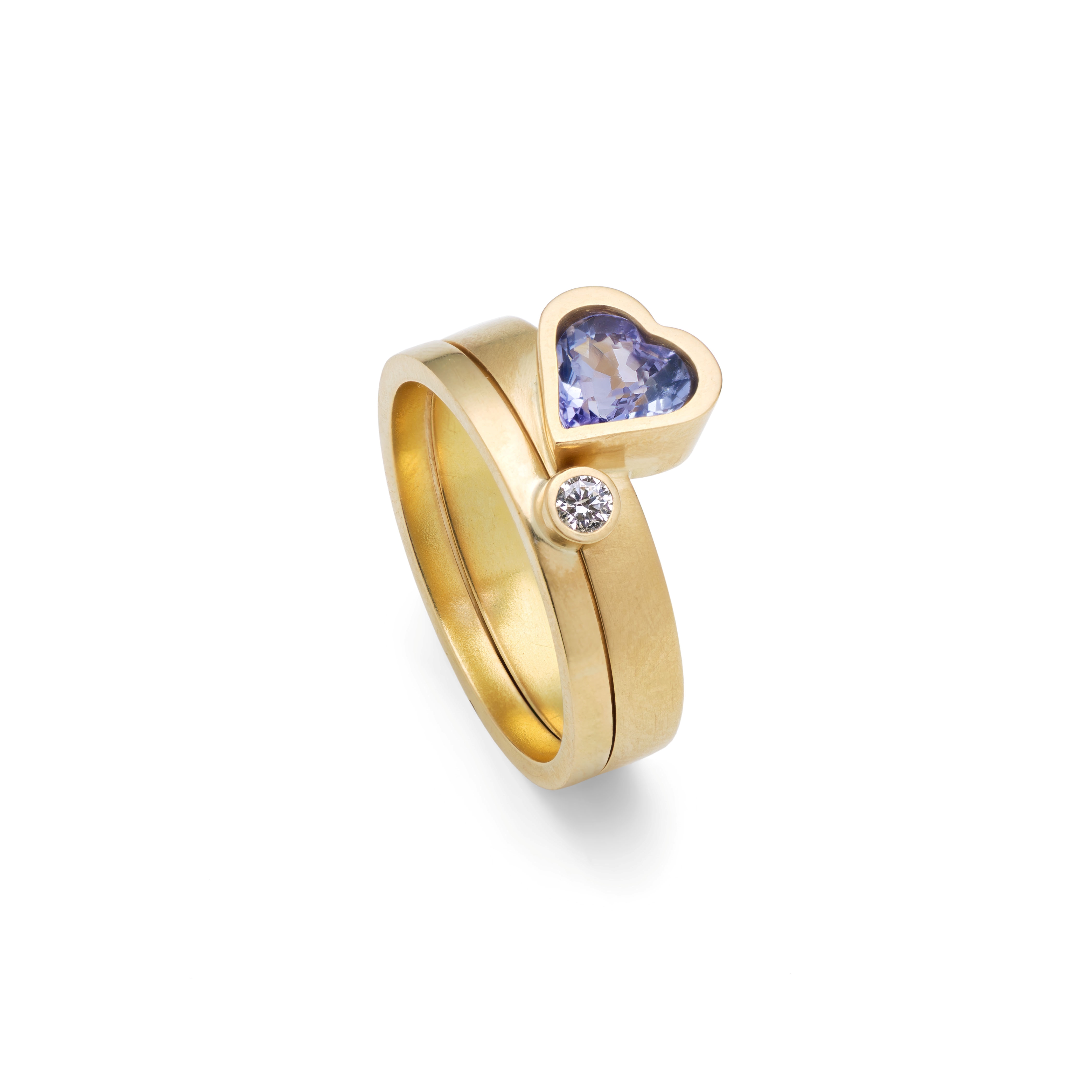 18ct Gold  Diamond Tanzanite Wedding Engagement Ring