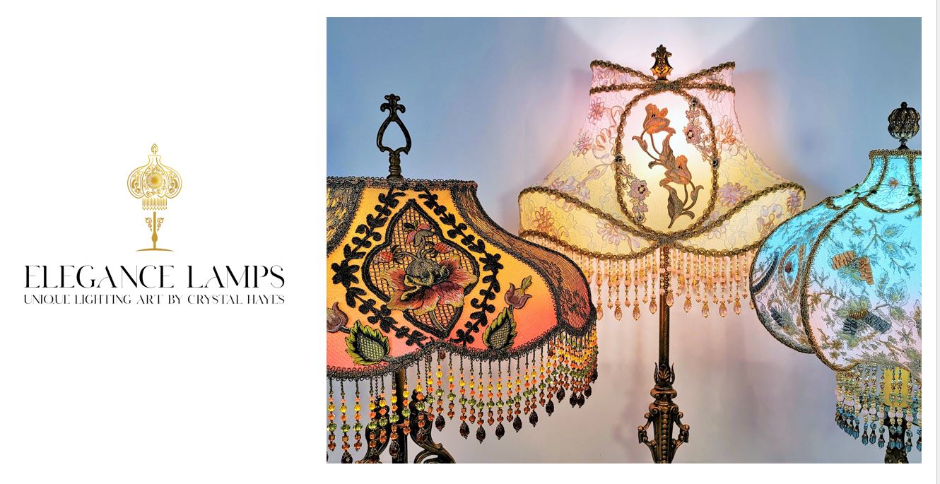 Beaded Antique Lamps by Crystal Hayes