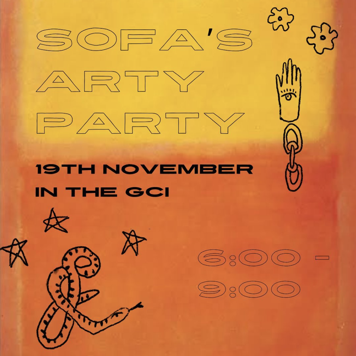SoFA Arty Party Poster