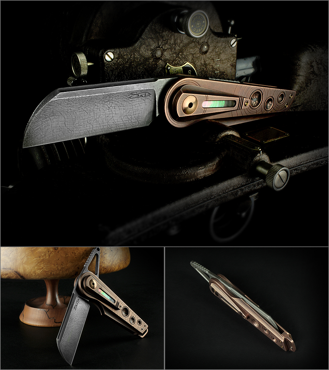 Friction Folder with Bronze scales