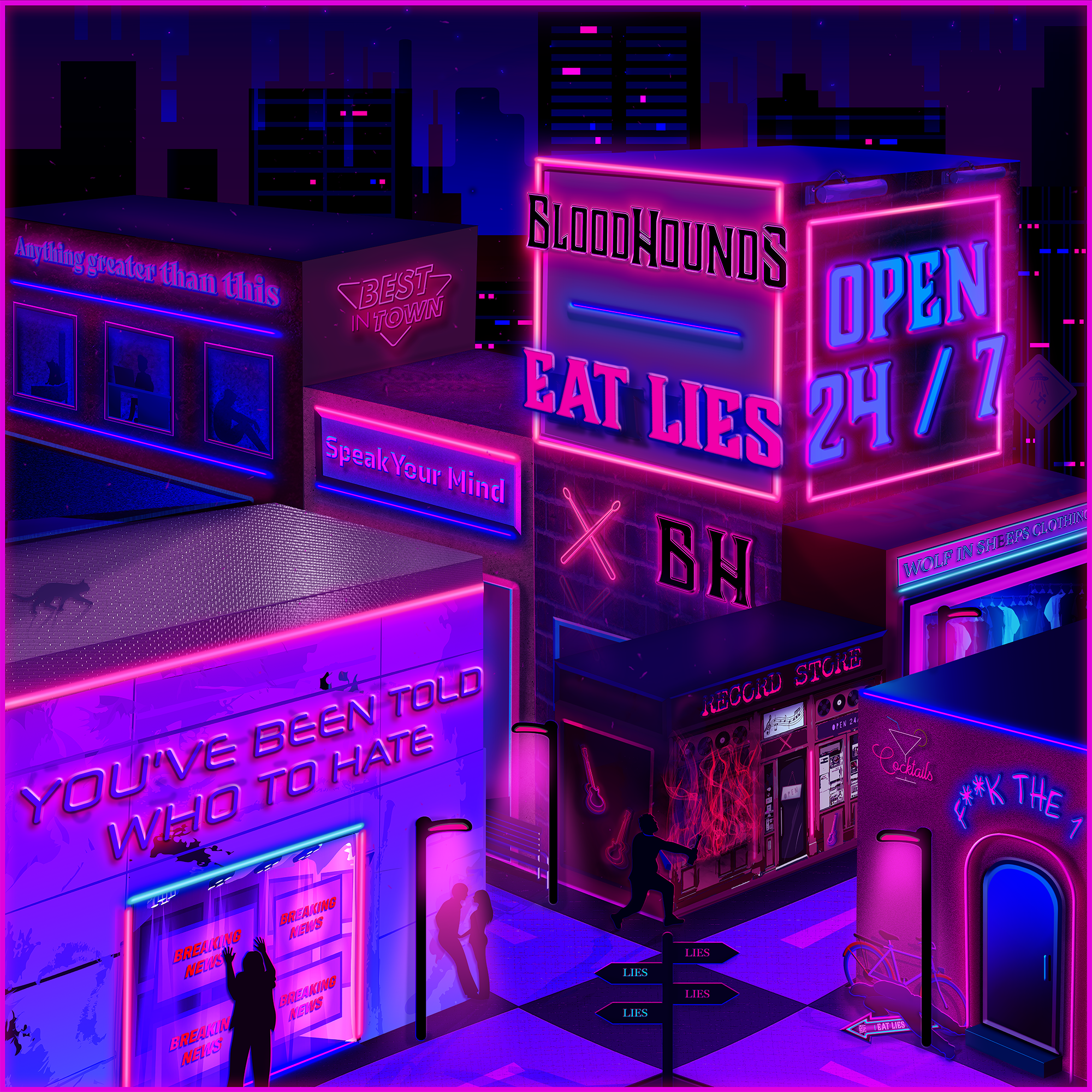 BLOODHOUNDS - EAT LIES - ARTWORK