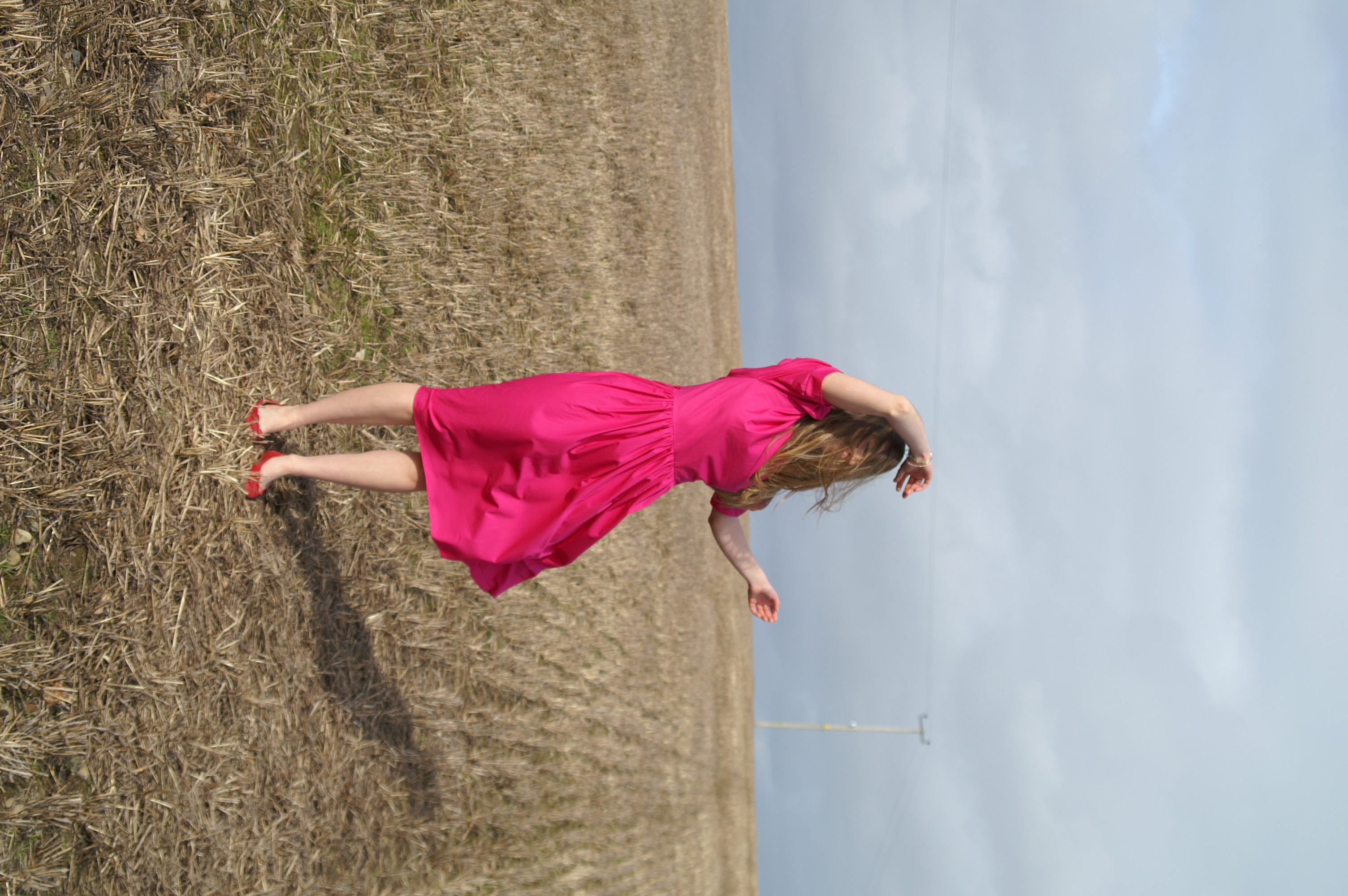 Rachael in the pink Dreamers Dress
