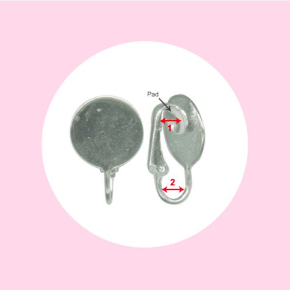 an image of clip on earrings pad and where to adjust