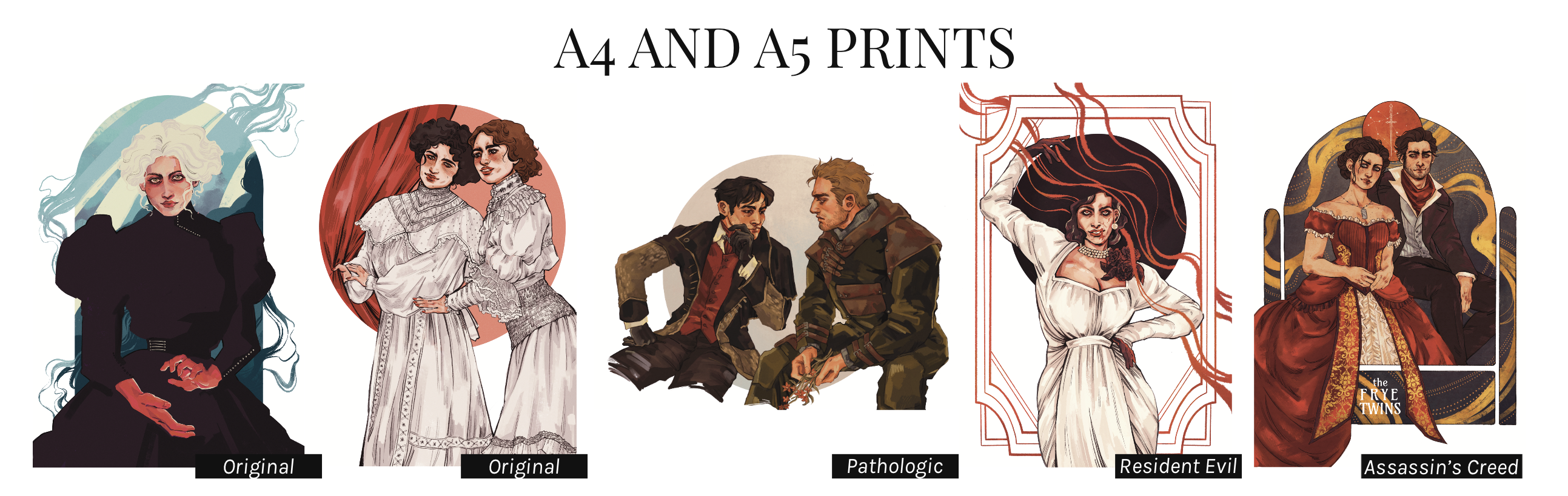 Klimtsonian A4 and A5 prints.