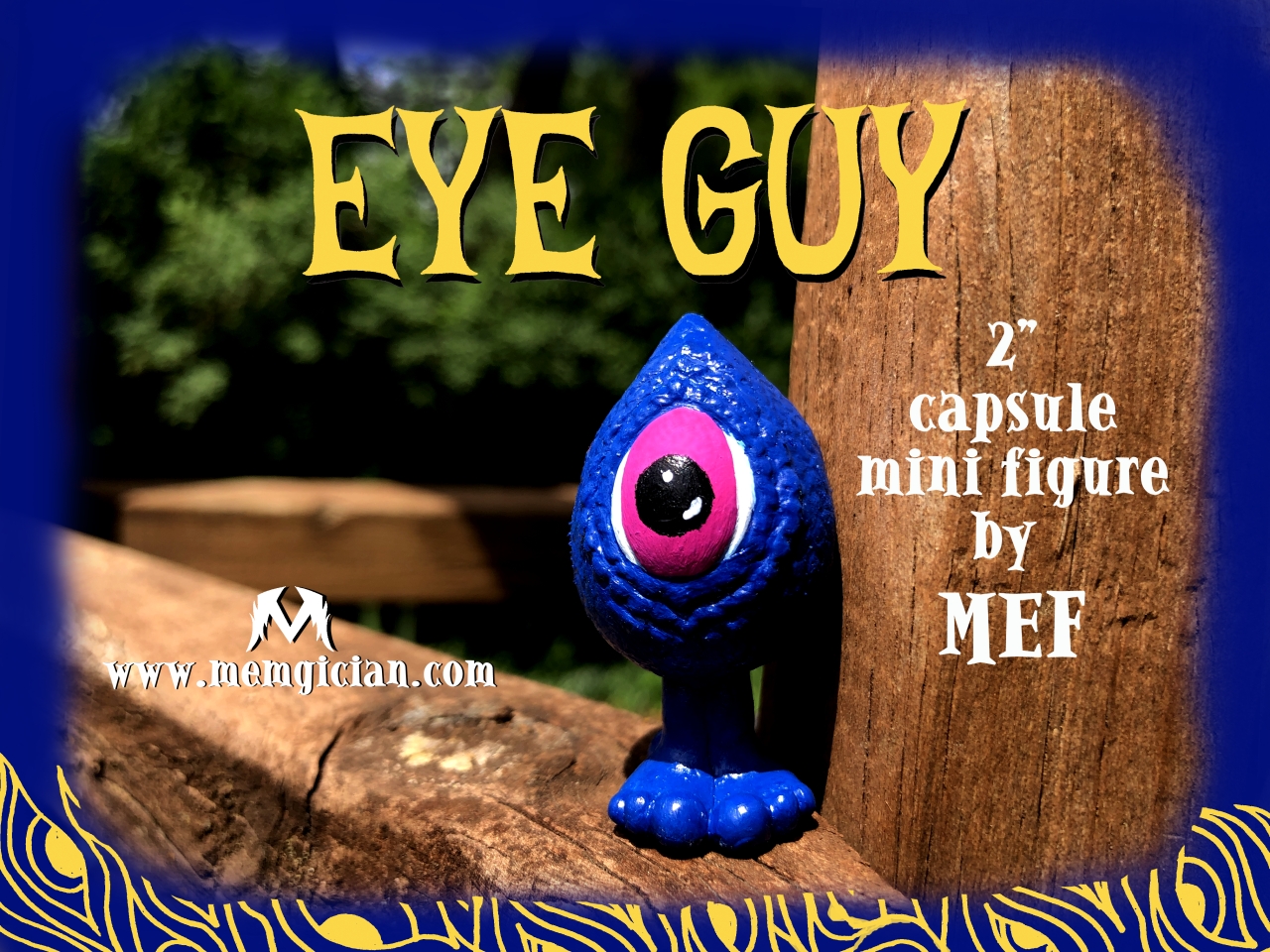 Eye Guy 2 inch mini resin capsule figure by MEF (Michael E. French : No Coast Art Wizard). Order today!