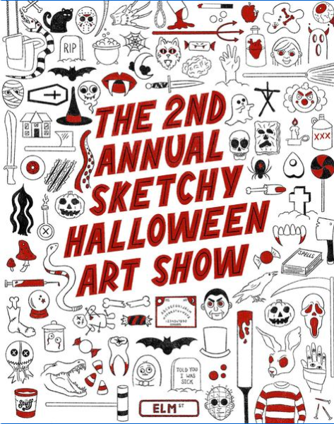 Sketchy Halloween Show Poster