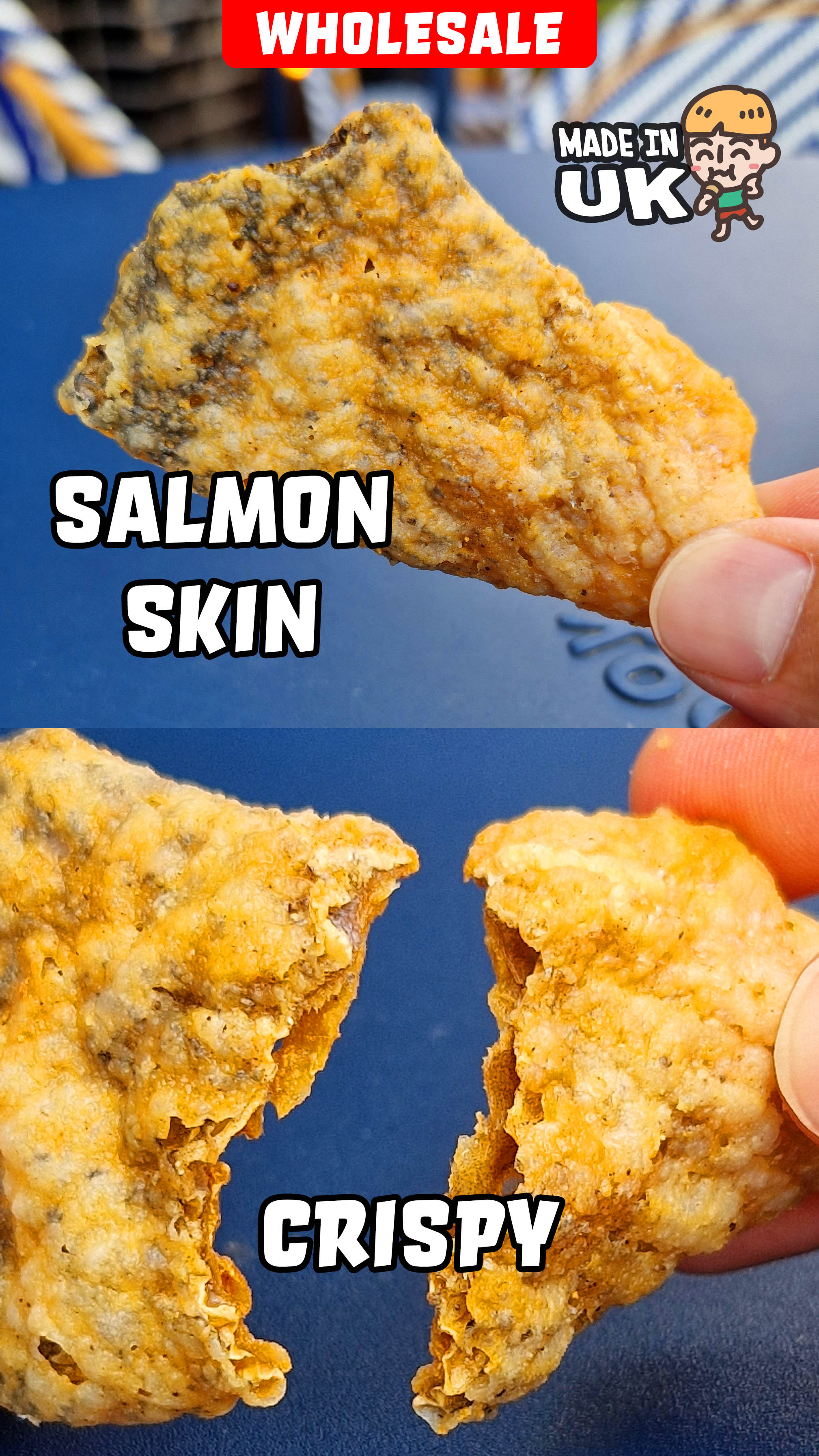 Crispy Salmon Fish Skin Cracklings
