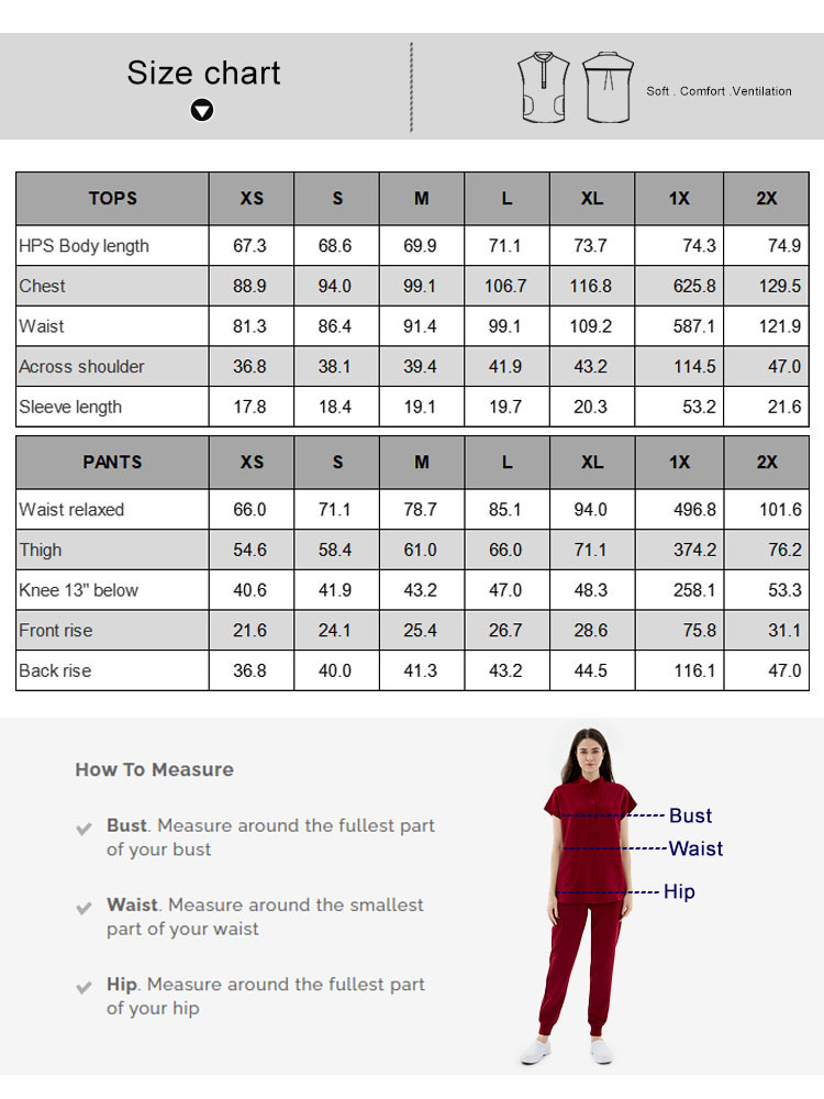 Size Charts — FAES Bookstore & Gift Shops @ NIH