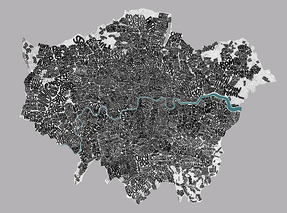 My Big London Type Map