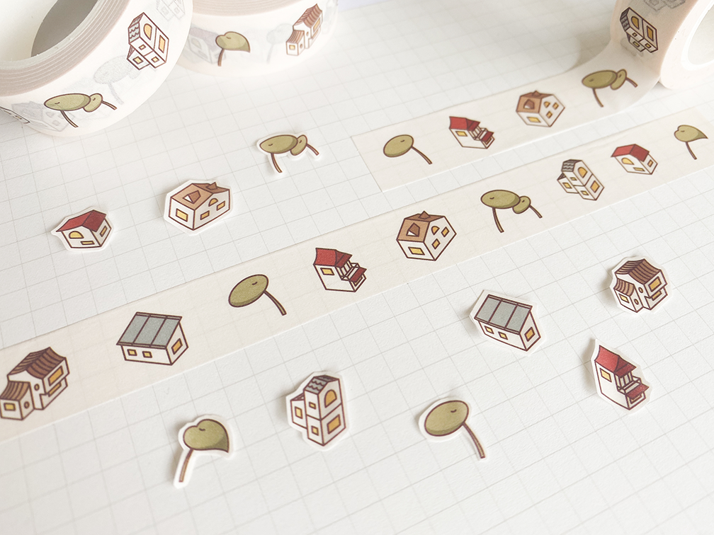 Little Houses Washi Tape
