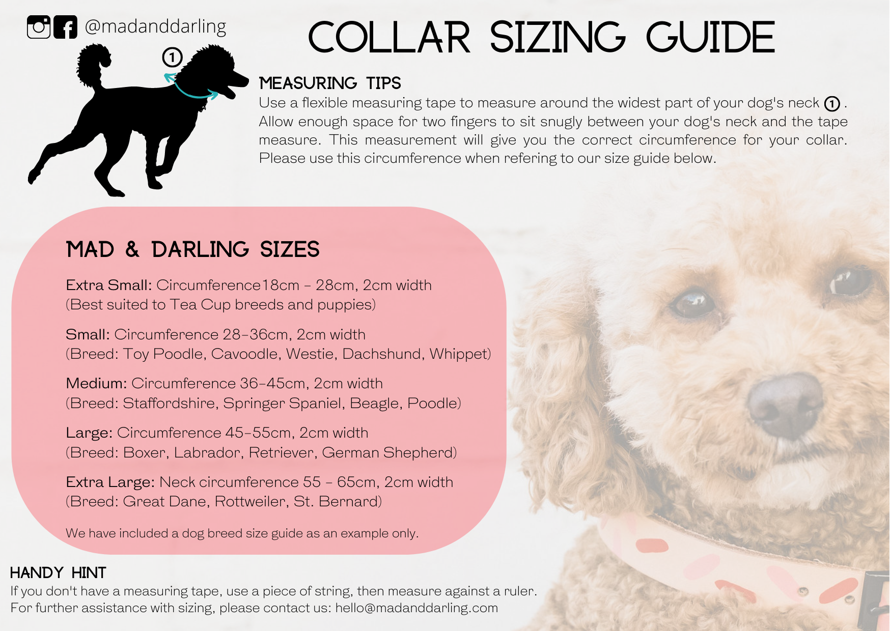 Size Guide  MAD & DARLING