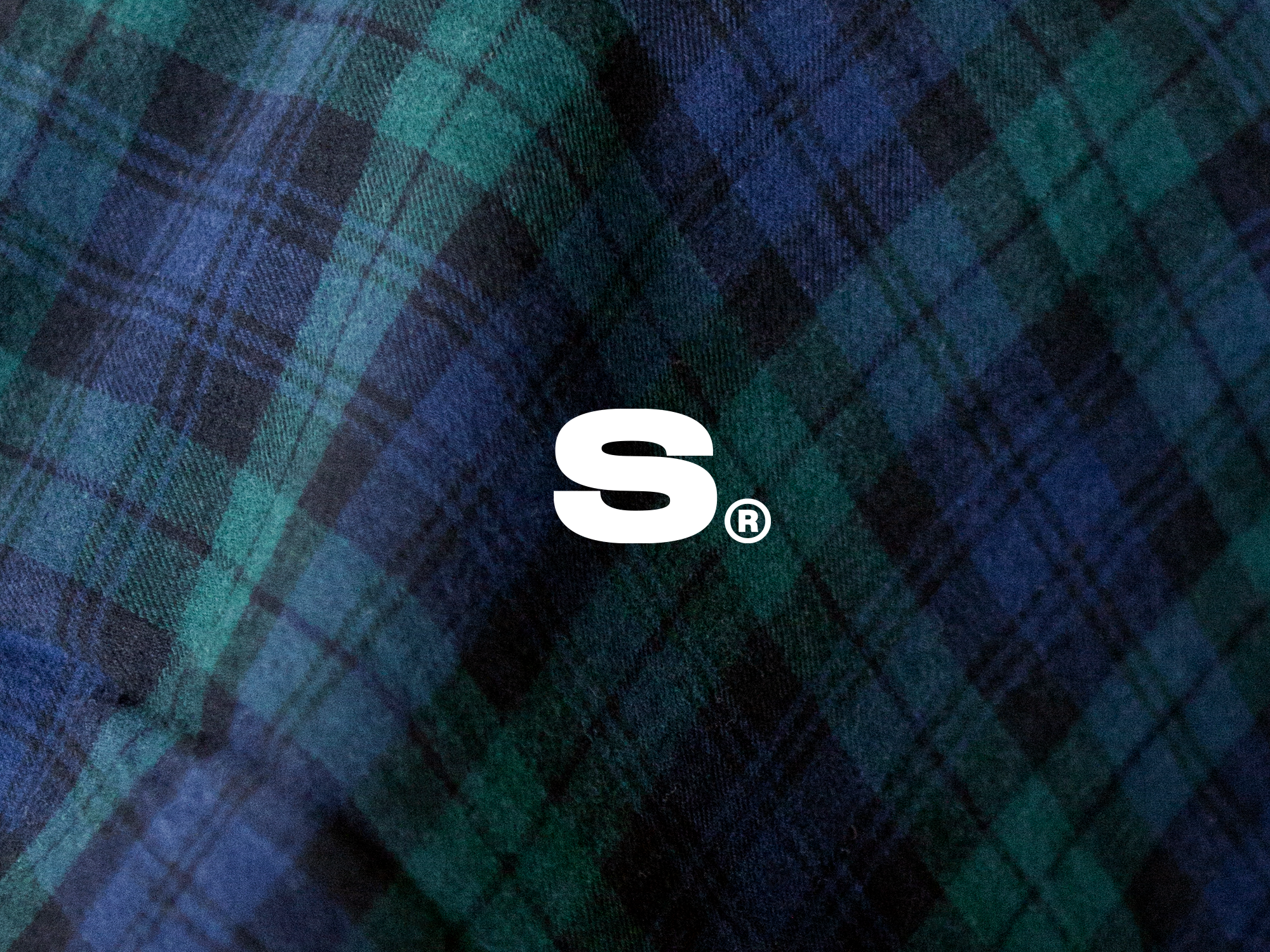 Close up of blackwatch flannel shirt