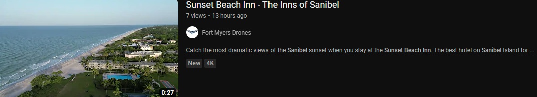 fort myers drones videography for sunset beach inn