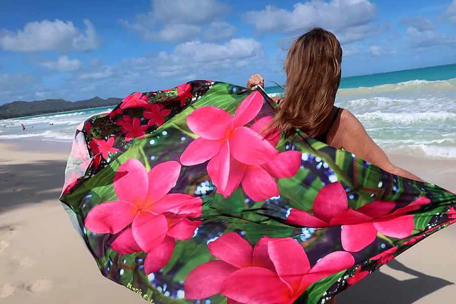 Light weight fast drying rayon beach sarong