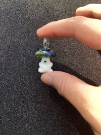 Image 2 of UV reactive Mixed color Mushroom Character pendant 
