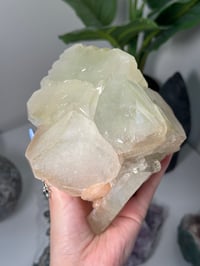 Image 3 of XL SELF STANDING GREEN SUGAR APOPHYLITE WITH STILBITE B