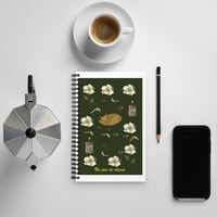 Image 1 of Carnet personnalisé avec reliure à anneaux "rose de noël" 