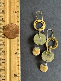 Image 5 of Opal resin earrings (leaves)