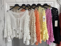 Image 10 of Lacey - Crochet Tie Front Cardi