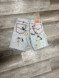 Image 2 of Unxccepted 1 of 1 denim shorts paint