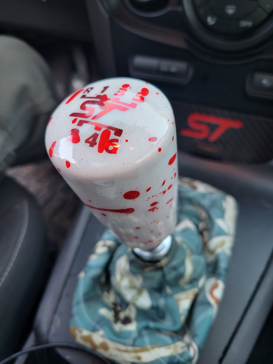 Image of White w/ Red Splatter