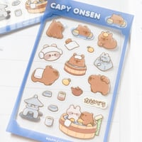 Image 2 of Capy Onsen | Transparent Sticker Sheet