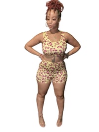 Image 3 of Yellow Leopard Print Pajamas