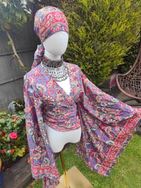 Image 15 of Pefkos co ord sarong set -autumnal pinks