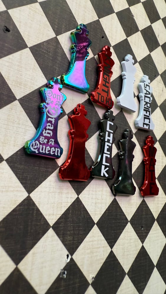 Image of Chrome Chess Pins