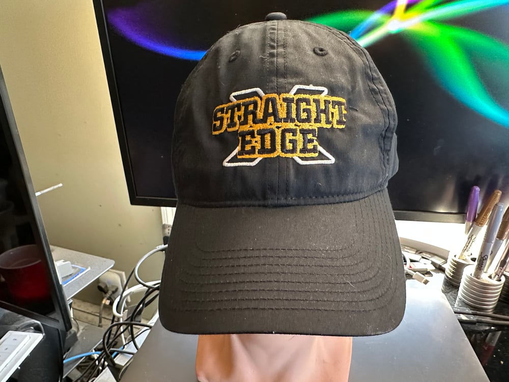 “Straight Edge” Unstructured Black Nike Twill Hat