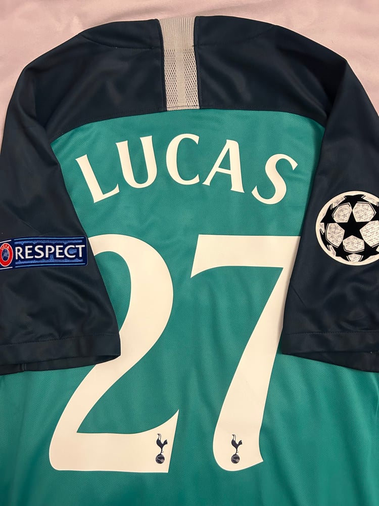 Image of Tottenham Hotspur “LUCAS 27” 2018/19 Third Shirt + patches  (L)