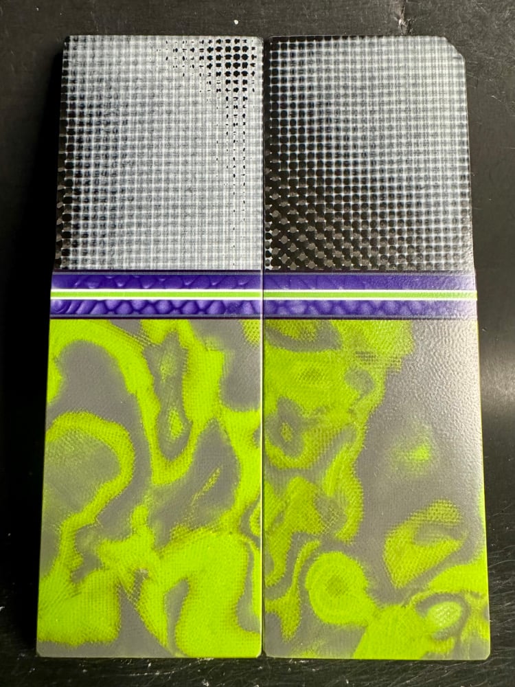 Image of Layered CF/G10 & Burl G10 Segmented Knife Scales