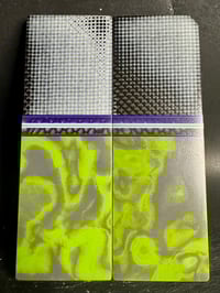 Image 2 of Layered CF/G10 & Burl G10 Segmented Knife Scales