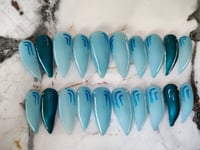Image 1 of Ice Blue Claws Press on Nails 