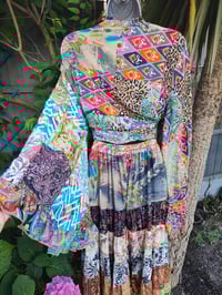 Image 10 of Patchwork Stevie top purple bigger tassels