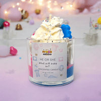 Image 3 of Handmade Unscented Gender Reveal Candle for Girl