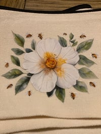 Image 2 of Bee & Blossom Canvas Zipper Bag 🐝🌸