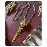 Image 2 of Solid Brass Fringe Vessel Necklace