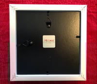 Image 6 of Plum Hollyhock, Veronica & Daisies- Wildflower Art In 6" X 6" Shadow Box (Item# 202309S)