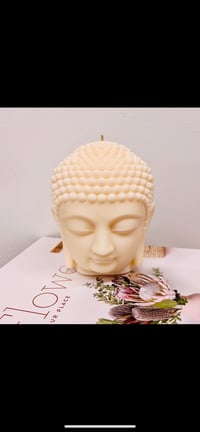 Image 1 of Buddha Head Pillar Candle