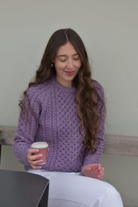 Image 4 of Aran Sweater - Light Pastel Colours - Made in Europe
