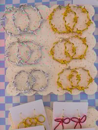 Image 9 of GOLD STAINLESS STEEL BARBED WIRE HOOPS