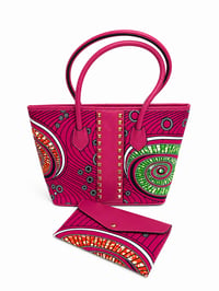 Image 1 of Ankara Tote Bag and Matching Purse 