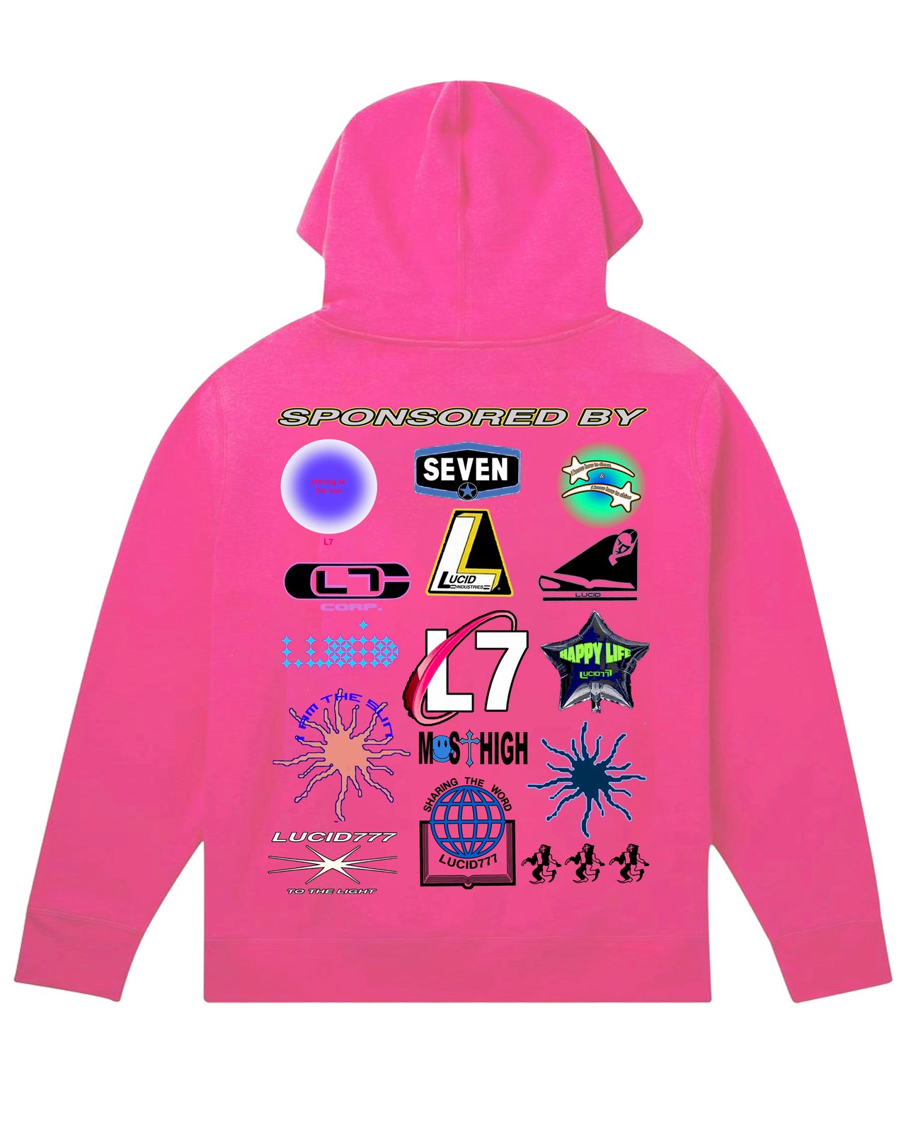 SPONSORED BY HOODIE (TRUE PINK) | LUCID 777 SPONSORED BY HOODIE (TRUE PINK) | LUCID 777