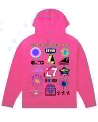 Image 2 of SPONSORED BY HOODIE (TRUE PINK)
